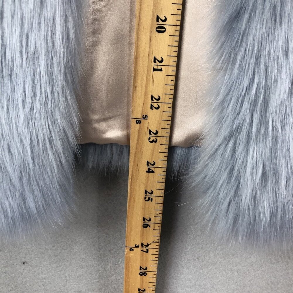 Marc New York Fur Vest Womens Small Pink Gray Ombre Faux Vegan Mobwife NEW - Picture 6 of 16